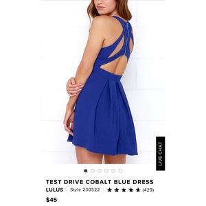 Lulus Test Drive Cobalt Blue Dress